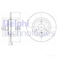 Тормозной диск DELPHI NS9 3RI BG2527 5012759425244 934167