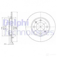 Тормозной диск DELPHI IQVSH 0N 5012759971017 934384 BG2800C