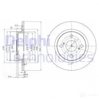 Тормозной диск DELPHI BG2598 934232 T8OX R 5012759425923