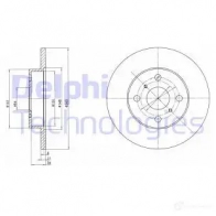 Тормозной диск DELPHI BG2256 5012759422557 3I8PF S 933975