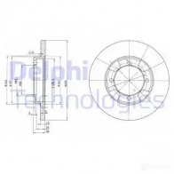 Тормозной диск DELPHI BG2807 5012759923979 G NEW2 Mitsubishi