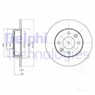 Тормозной диск DELPHI LI BWI BG2258 5012759422571 933977 - Изображение 2