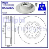 Тормозной диск DELPHI BG5089C Q41 JV7 1437959608