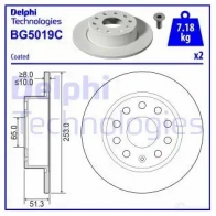 Тормозной диск DELPHI 1437949941 BG5019C EBQO9 2A