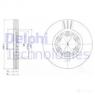 Тормозной диск DELPHI 7ZN HMD 5012759159422 Ford Ranger 4 (ER, EQ) Пикап 2.5 D 4x4 78 л.с. 1999 – 2002 BG3559