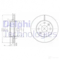 Тормозной диск DELPHI 3 PP3S BG3802 5012759280997 Kia Rio