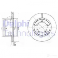 Тормозной диск DELPHI BG2534 CKU IC 934172 5012759425312