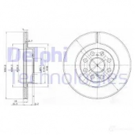Тормозной диск DELPHI QDF M2 934995 5012759281222 BG3825