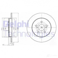 Тормозной диск DELPHI BG4201 Y39LJ2 W 5012759439906 Lexus CT (A10) 1 2010 – 2020