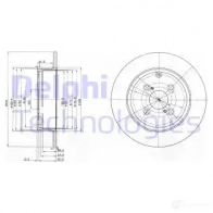 Тормозной диск DELPHI Toyota Corolla (E120) 9 Хэтчбек 2.0 D 4D (CDE120R. CDE120L) 110 л.с. 2002 – 2006 5012759360729 V8 BSS BG3974
