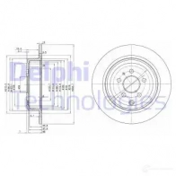 Тормозной диск DELPHI BG3049 MFSG JLD 5012759062876 Peugeot