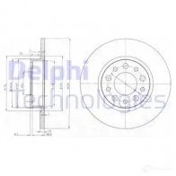 Тормозной диск DELPHI BG3994 Jeep Renegade 5012759385746 VGSU IQ