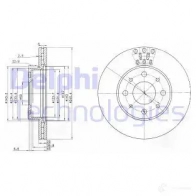 Тормозной диск DELPHI BG3425 H CUXPT6 Fiat Albea 5012759086520