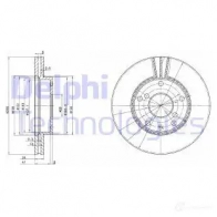 Тормозной диск DELPHI 8 D7RT BG3531 934751 5012759152621