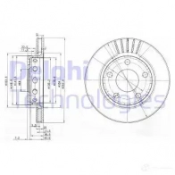 Тормозной диск DELPHI 934957 5012759280829 21 713 BG3785