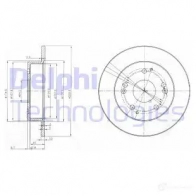 Тормозной диск DELPHI Honda 5012759280430 BG3746 5EM FP