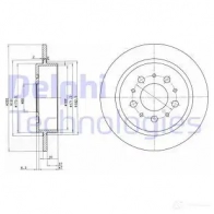 Тормозной диск DELPHI BG2718 DXZ NR 5012759426807 934324