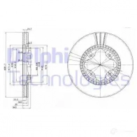 Тормозной диск DELPHI BG3063 D7P PW58 5012759063019 Honda
