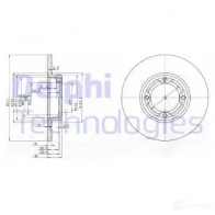 Тормозной диск DELPHI BG2533 934171 BO O92 5012759425305