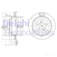 Тормозной диск DELPHI BG3154 5012759063927 Subaru Legacy (BD, BG) 2 1993 – 1998 Z RPT1