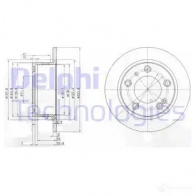Тормозной диск DELPHI BG2528 934168 5012759425251 O2URAM Q