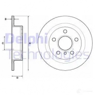 Тормозной диск DELPHI BG4706C 5012759962244 1LR5 1 935684