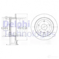 Тормозной диск DELPHI 5012759159378 5BJ8 BCR 934774 BG3554