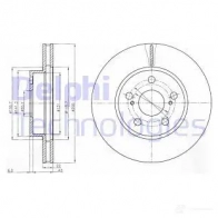 Тормозной диск DELPHI 5012759450758 BG4269 2 C8C5 935472