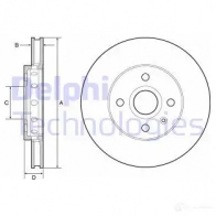 Тормозной диск DELPHI 935626 KX5 R3 BG4647C 5012759533734 - Изображение 2