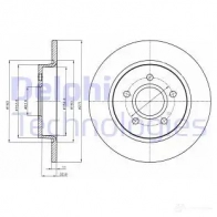 Тормозной диск DELPHI 935565 5012759531341 BG4386C T5UQ LAA