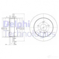 Тормозной диск DELPHI 41RSR KL Mercedes M-Class (W163) 1 Кроссовер 2.3 ML 230 (1636) 150 л.с. 1998 – 2005 5012759086704 BG3398