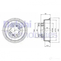 Тормозной барабан DELPHI BF43 5012759460429 933722 9R1ZR B