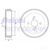 Тормозной барабан DELPHI NQE SR1 5012759522479 933809 BF534