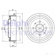 Тормозной барабан DELPHI 933622 BF30 J5A5K T 5012759460290