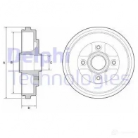 Тормозной барабан DELPHI PPD RZ BF509 5012759465431 Suzuki Wagon R (MH21) 3 Хэтчбек 1.2 80 л.с. 2004 – 2005