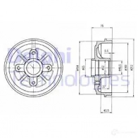 Тормозной барабан DELPHI N4LWV 2V BF359 933663 5012759064443
