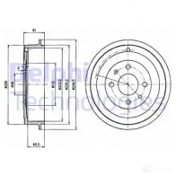 Тормозной барабан DELPHI BF413 5012759128282 23KR OO 933707
