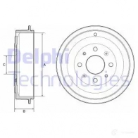 Тормозной барабан DELPHI BF541 933817 DQCL 7 5012759522370