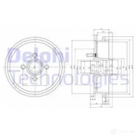 Тормозной барабан DELPHI 933533 BF147 5012759461464 LHM 33KG