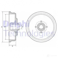 Тормозной барабан DELPHI 933788 YYCZ T BF510 5012759466001