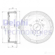 Тормозной барабан DELPHI 5 U9C5I 5012759461839 BF184 933558