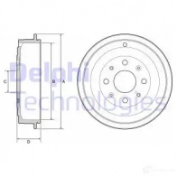 Тормозной барабан DELPHI Opel 5012759465363 0IM9 U BF502