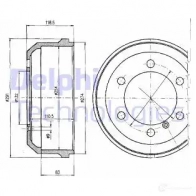Тормозной барабан DELPHI BF133 933531 5012759461327 QSH XLU