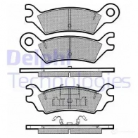 Тормозные колодки дисковые, комплект DELPHI 950456 SK8MU 2 0899 LP631