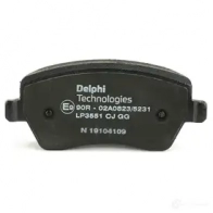 Тормозные колодки дисковые, комплект DELPHI 0SBF 0Y4 LP3551 1437320812