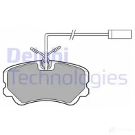 Тормозные колодки дисковые, комплект DELPHI 950652 LP900 2036 1 H3BTL6