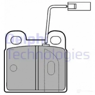 Тормозные колодки дисковые, комплект DELPHI 950629 2038 7 LP874 C3INN