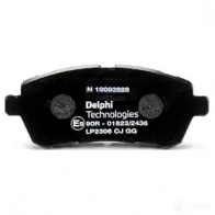 Тормозные колодки дисковые, комплект DELPHI 950046 LP2306 00Y VE 5012759469910