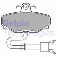 Тормозные колодки дисковые, комплект DELPHI 5IDNJR8 LP601 2 1276 950428
