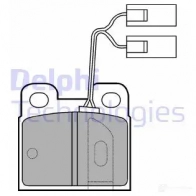 Тормозные колодки дисковые, комплект DELPHI LP824 2091 2 950588 Z937J7